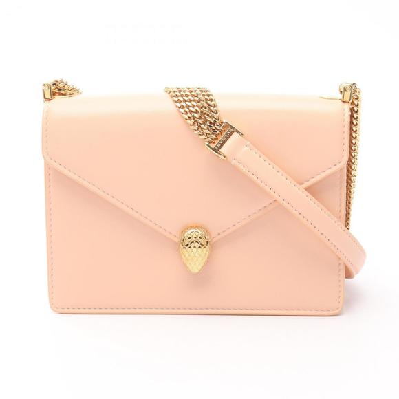 BVLGARI Serpenti Forever Shoulder Bag, Leather, Women's, Pink - Picture 1 of 5